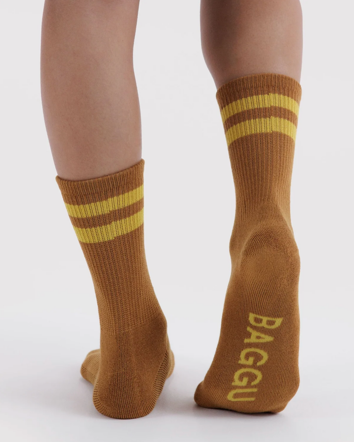 Chaussettes Ribbed Baggu Toffee Stripe