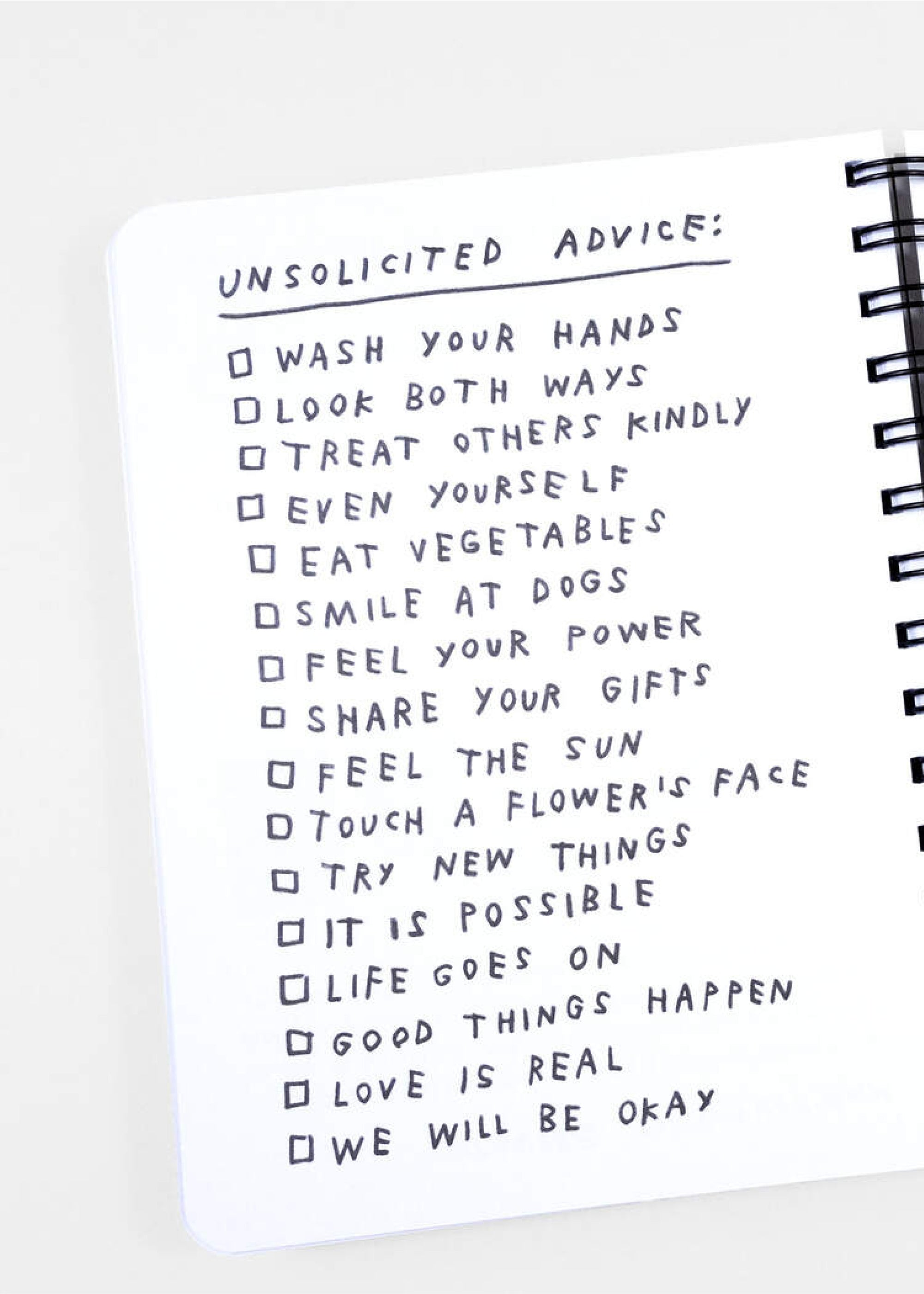 Undated Agenda Unsolicited Advice Adam JK