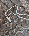 Rock Collection White Flowers and Pearls Necklace 