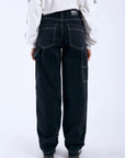 Faye Dr Denim Black Used Contrast Jeans