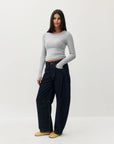 Jeans Barrel Jacqueline Kuwalla Bleu Foncé