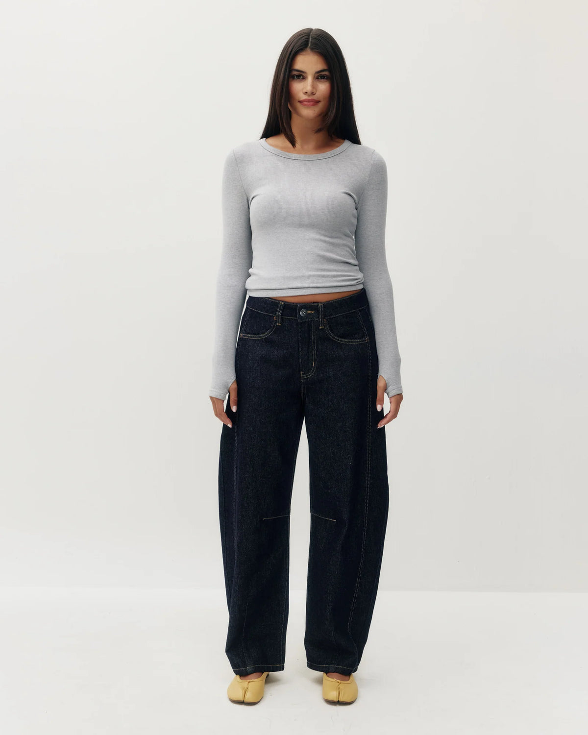 Jeans Barrel Jacqueline Kuwalla Bleu Foncé