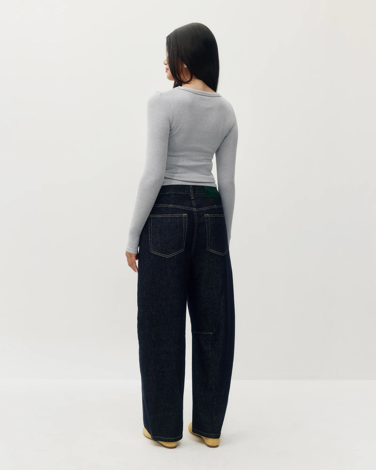 Jeans Barrel Jacqueline Kuwalla Bleu Foncé