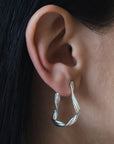 Sarah Bijoux Large Silver-Plated Hoop Earrings