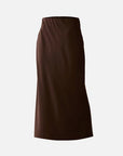 Kuwalla Truffle Brown Satin Skirt