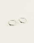 Sarah Bijoux Medium Silver Wire Hoop Earrings