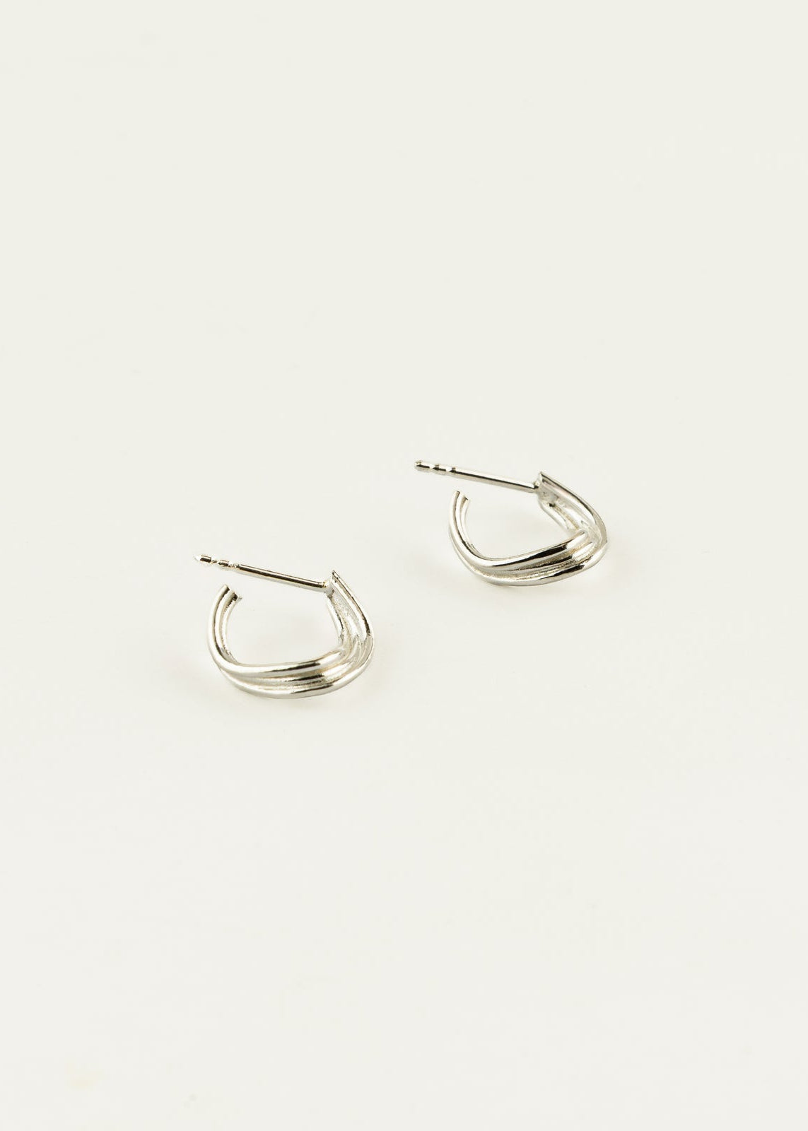 Boucles d'Oreilles Petits Hoops Filé Argent Sarah Bijoux