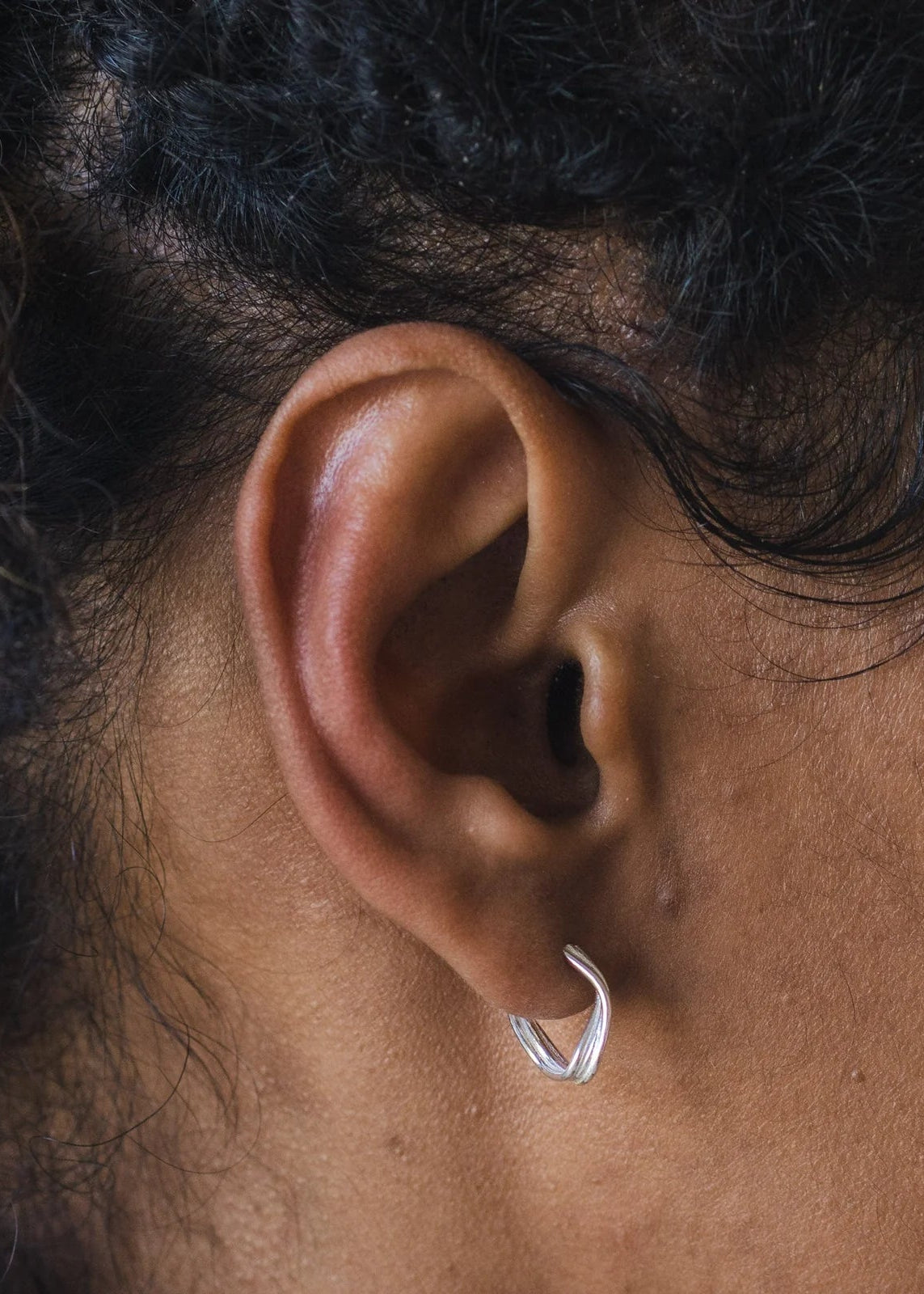 Boucles d'Oreilles Petits Hoops Filé Argent Sarah Bijoux