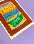 Affichette Riso Can of sweet peas 5x7  We are out of Office