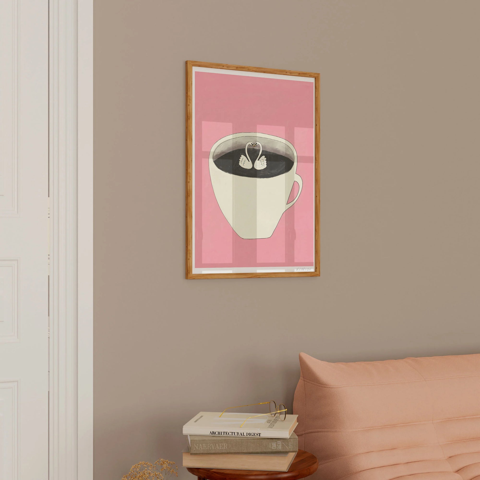 Affiche Bouquet Cygnes Espresso TOUTE