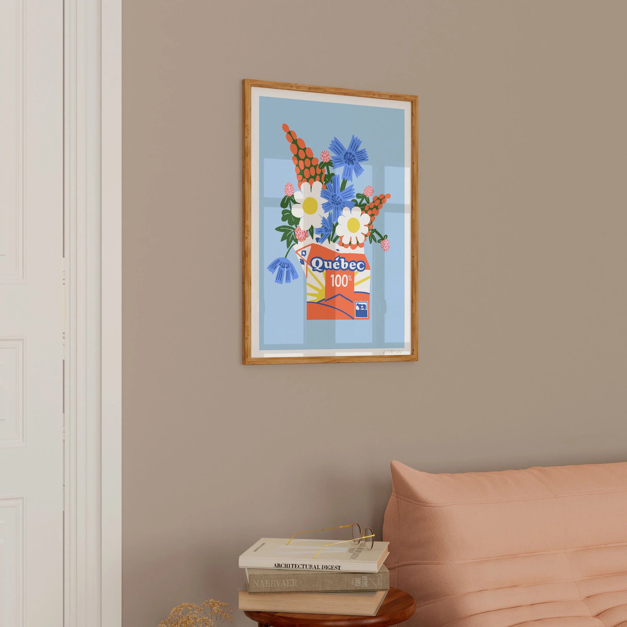 Affiche Bouquet Berlingot 100% Québec TOUTE