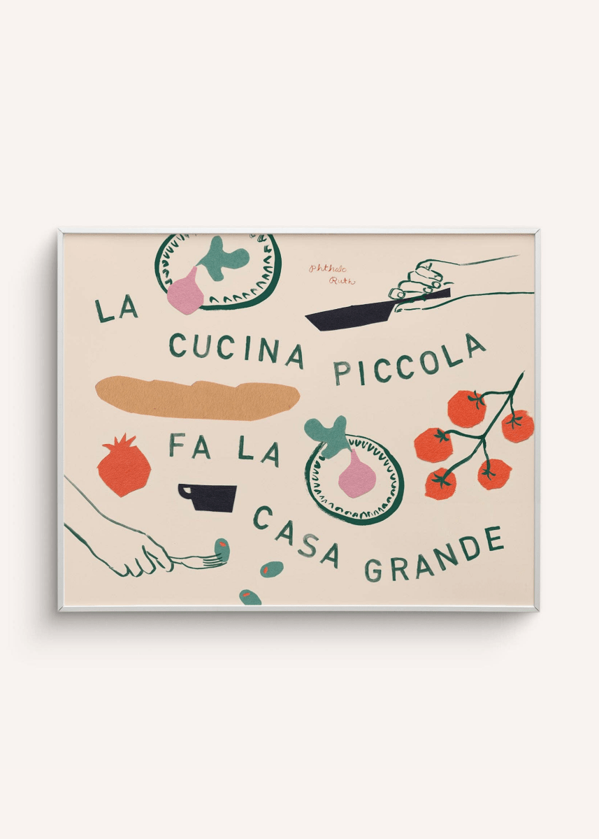 Affiche A Small Kitchen Makes a Big Home Phthalo Ruth - Ex - voto