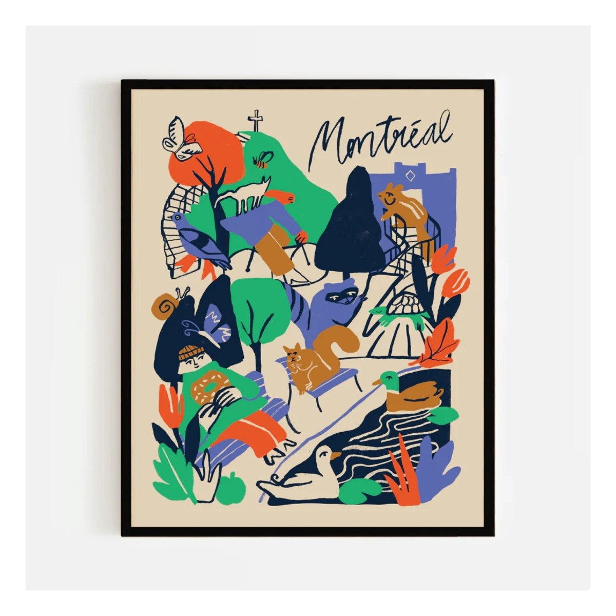 Affiche Balade à Montréal Paperole 8 x 10 - Ex - voto