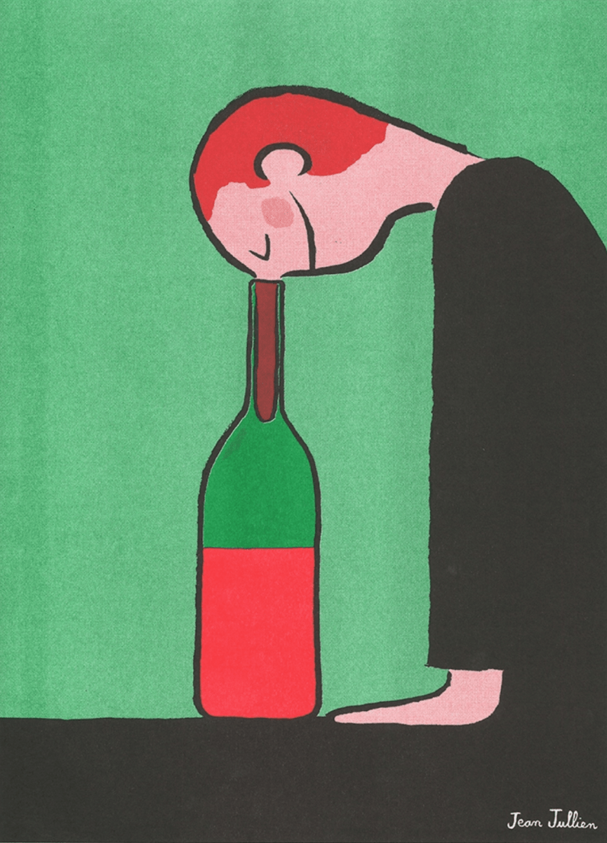 Affiche Bottle 12 x 17po Jean Jullien Kiblind Atelier - Ex - voto