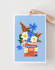 Affiche Bouquet Berlingot 100% Québec TOUTE - Ex-voto