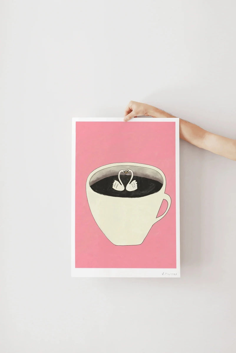 Affiche Bouquet Cygnes Espresso TOUTE - Ex-voto