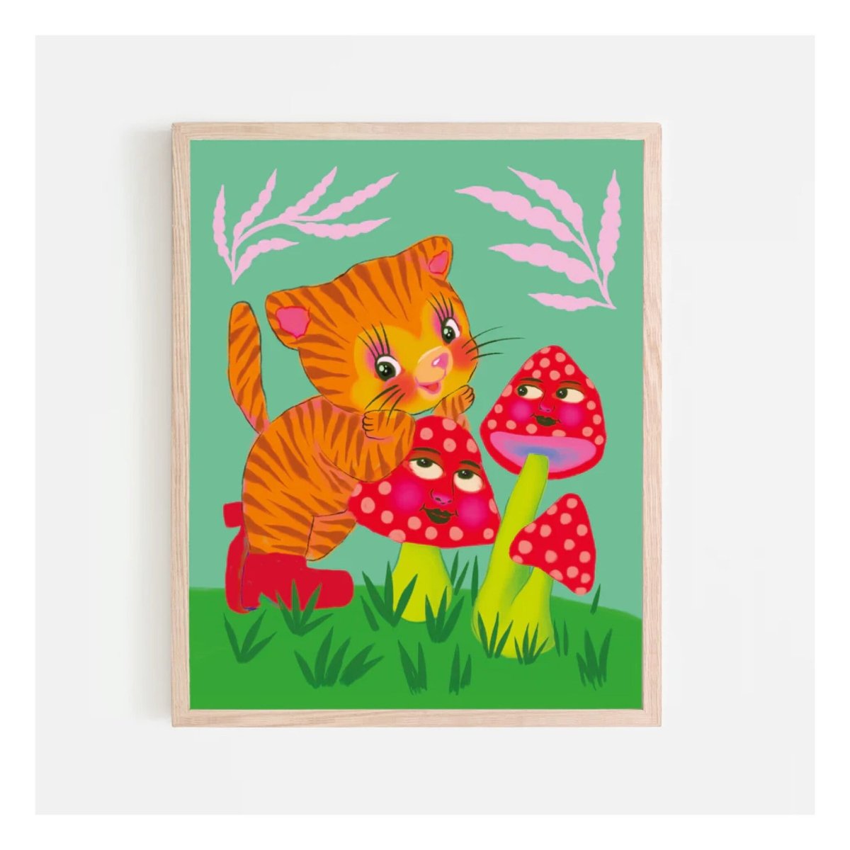 Affiche Champignons Paperole 8 x 10 - Ex - voto