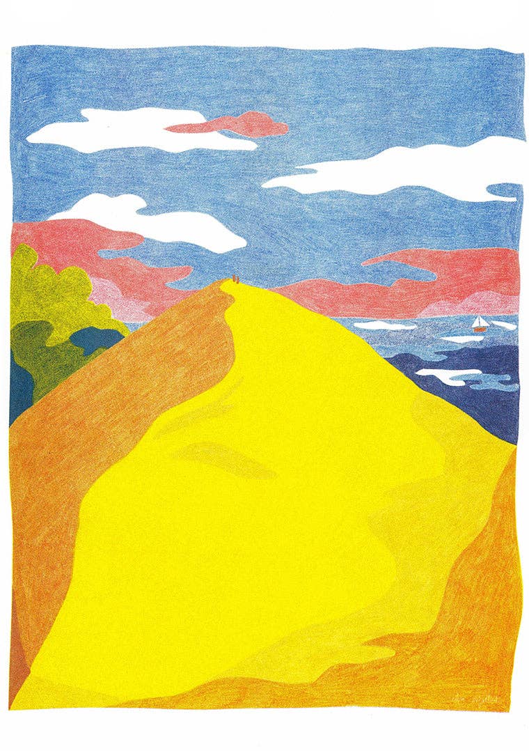 Affiche Dune of Pilat 12 x 17 po Elise Enjalbert Kiblind Atelier - Ex - voto