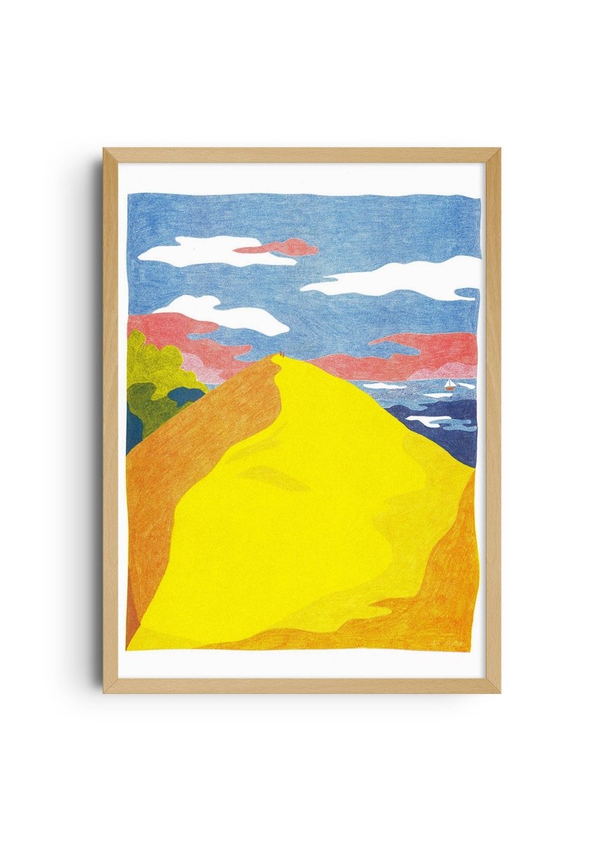 Affiche Dune of Pilat 12 x 17 po Elise Enjalbert Kiblind Atelier - Ex - voto