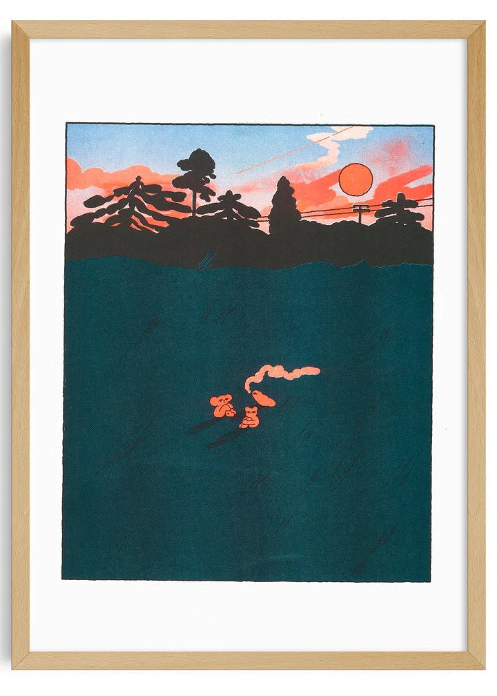 Affiche Fields at Dusk 12 x 17po H. Covell Kiblind Atelier - Ex - voto