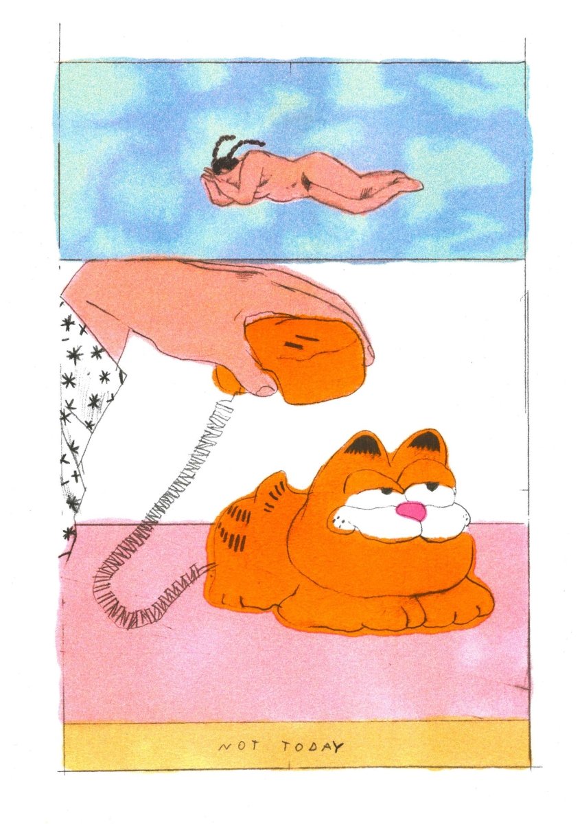 Affiche Garfield 12 x 17po Melek Zertal Kiblind Atelier - Ex - voto