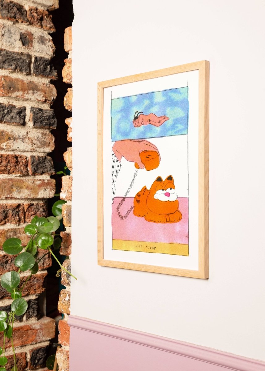 Affiche Garfield 12 x 17po Melek Zertal Kiblind Atelier - Ex - voto