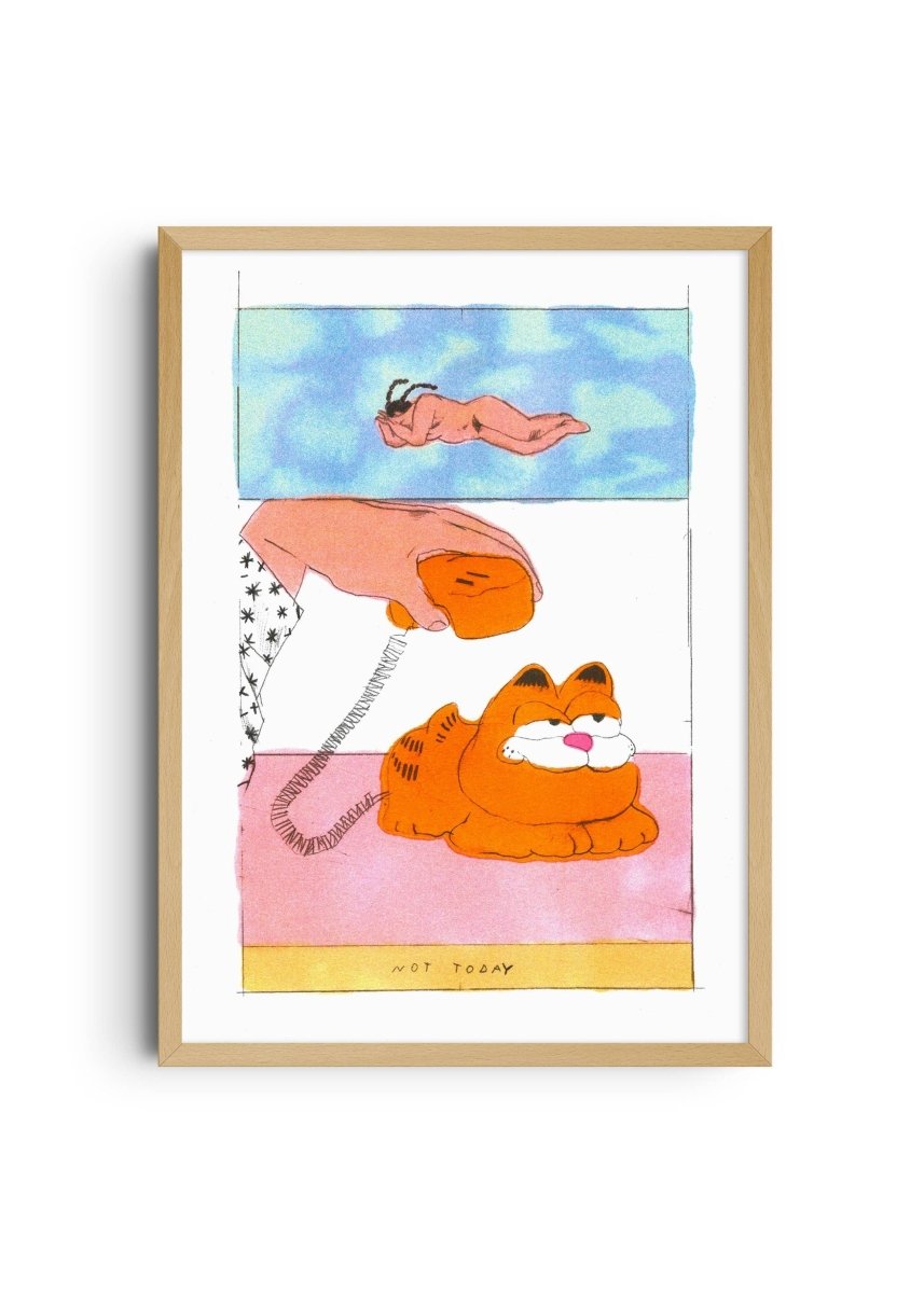 Affiche Garfield 12 x 17po Melek Zertal Kiblind Atelier - Ex - voto