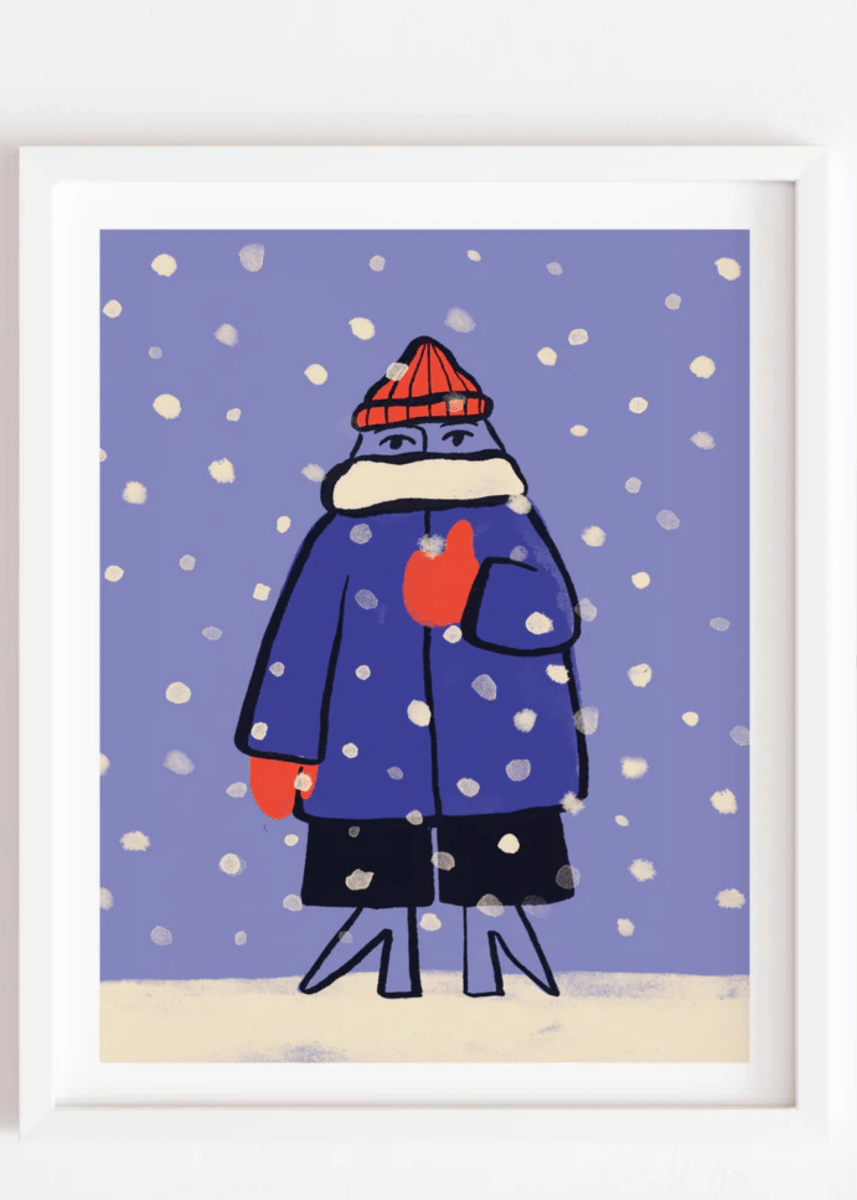 Affiche Hiver Paperole 8 x 10 - Ex - voto