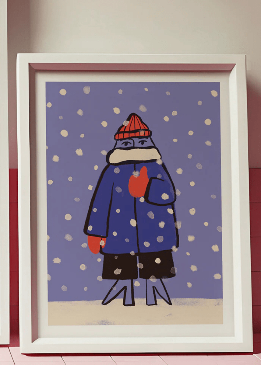 Affiche Hiver Paperole 8 x 10 - Ex - voto