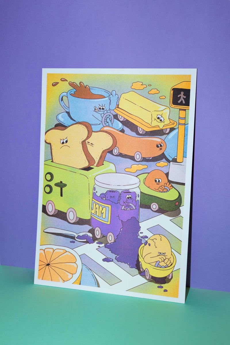 Affiche If there's a traffic jam... 12 x 17po Lauren Martin Kiblind Atelier - Ex - voto