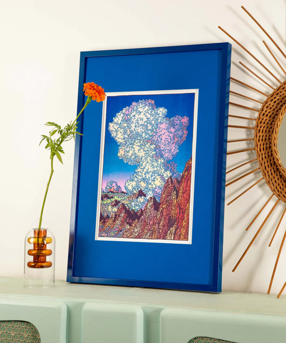 Affiche Les dents du Midi 12 x 17po C. Vuillier Kiblind Atelier - Ex - voto