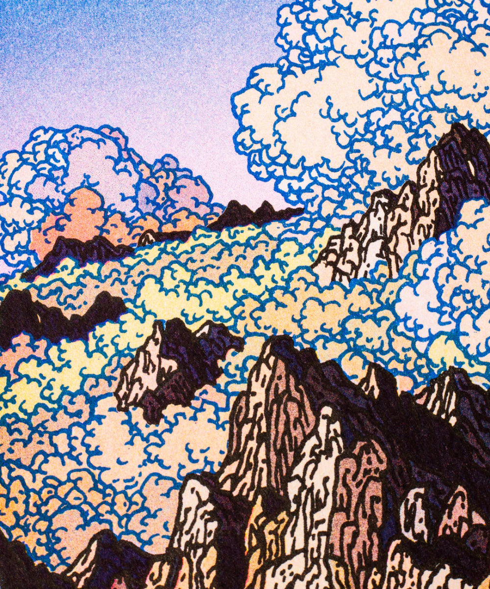 Affiche Les dents du Midi 12 x 17po C. Vuillier Kiblind Atelier - Ex - voto