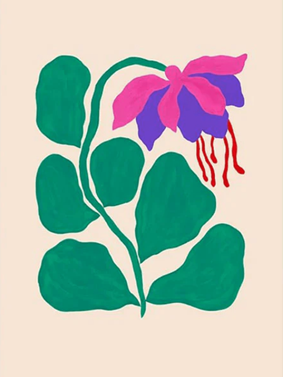 Affiche Liv Lee Fuchsia A4 12” x 8.25” - Ex - voto