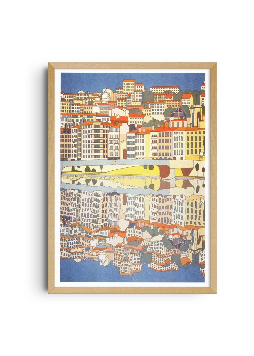 Affiche Lyon, Croix Rousse 12 x 17po Emma Roulette Kiblind Atelier - Ex - voto