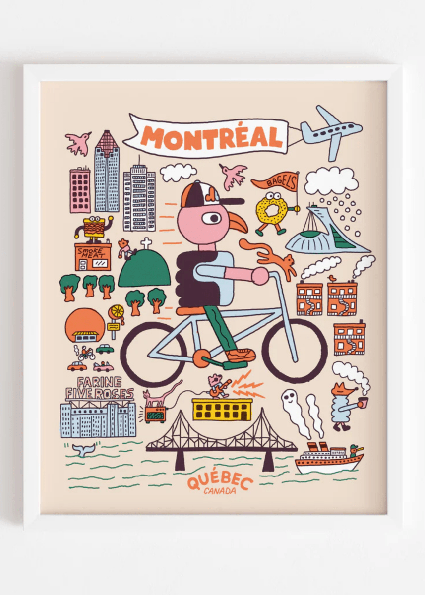 Affiche Montréal Tout Terrain Paperole 8 x 10 - Ex - voto