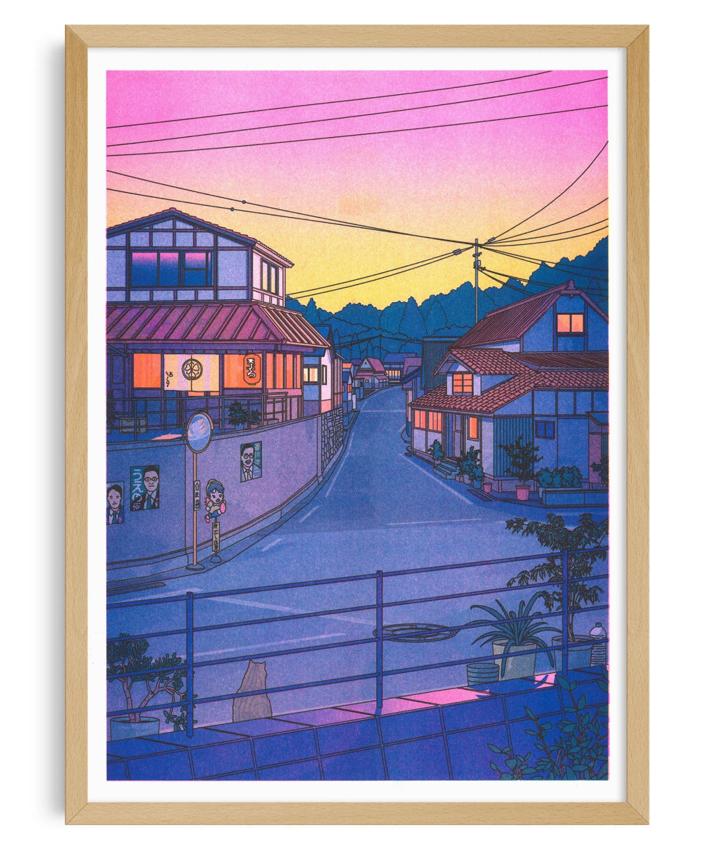 Affiche Nowhere in Japan 12 x 17po Liam Cobb Kiblind Atelier - Ex - voto