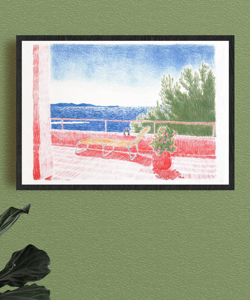 Affiche Paradise Terrace 12 x 17po Bamboulino - Kiblind Atelier - Ex - voto