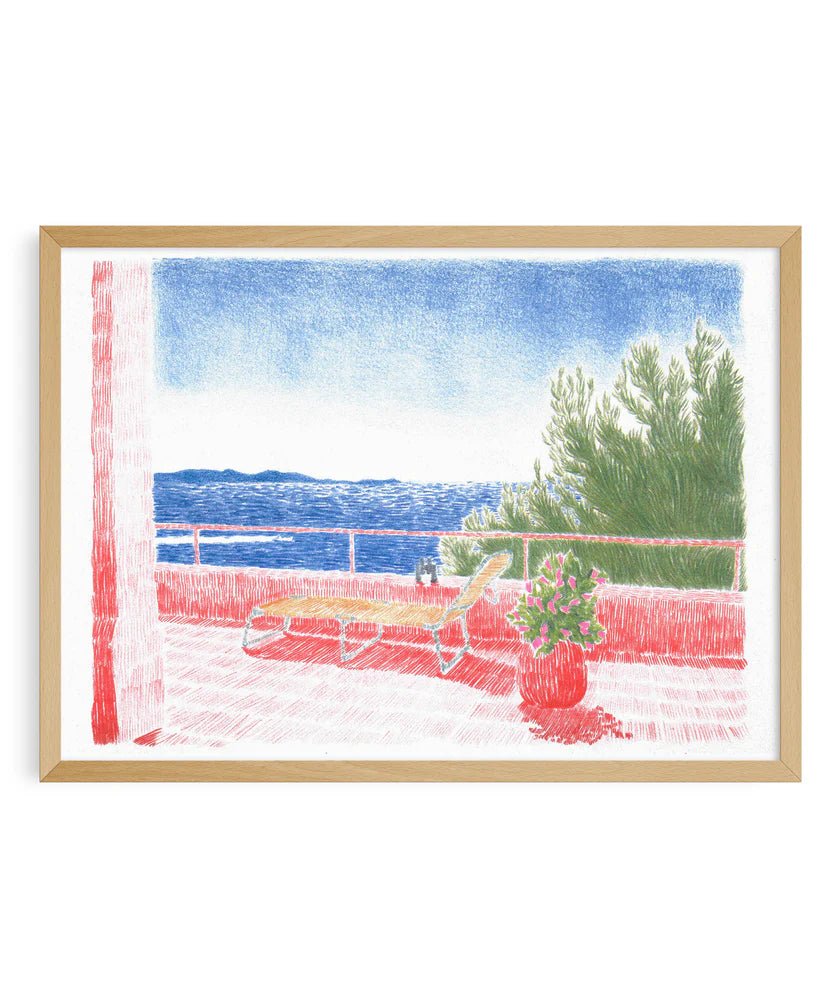 Affiche Paradise Terrace 12 x 17po Bamboulino - Kiblind Atelier - Ex - voto