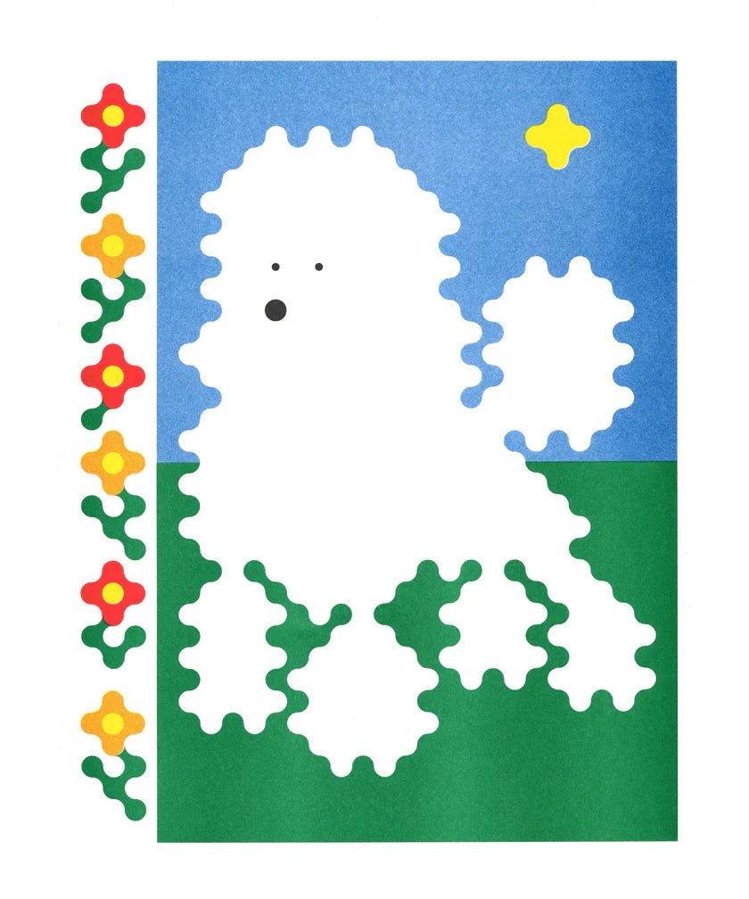 Affiche Poodle 12 x 17po J. O'donnell Kiblind Atelier - Ex - voto