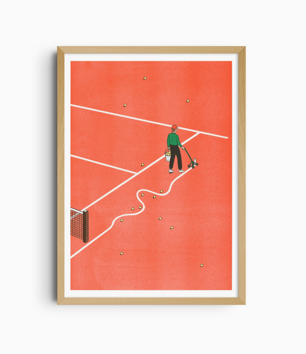 Affiche Roland Garros 12 x 17po S. Bailly Kiblind Atelier - Ex - voto