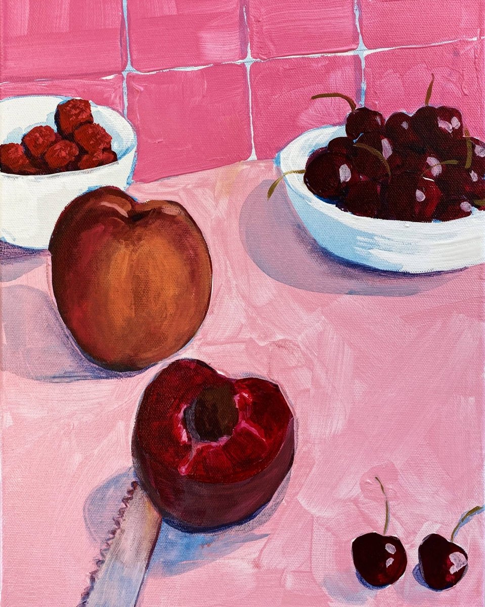 Affiche Still Life With Cherries 8 x 10 Lindsey Cherek Waller - Ex - voto