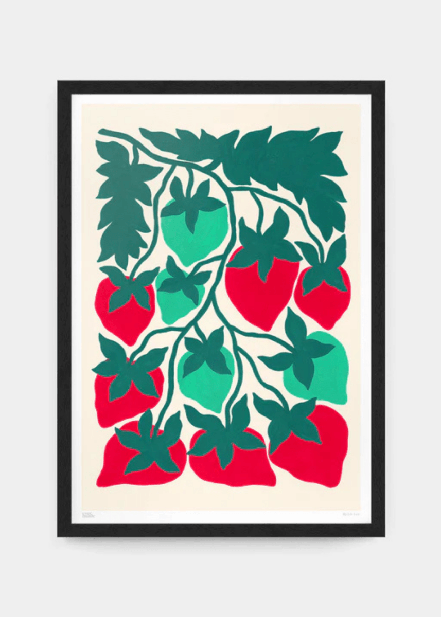 Affiche Strawberries Evermade A4 8.5" x 11.5" - Ex - voto