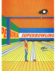 Affiche Super Bowling 12 x 17po Simon Bailly Kiblind Atelier - Ex - voto