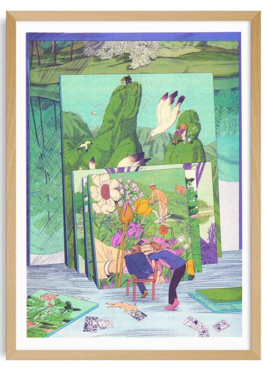 Affiche The Painter's Studio 12 x 17po Karlotta Freier Kiblind Atelier - Ex - voto