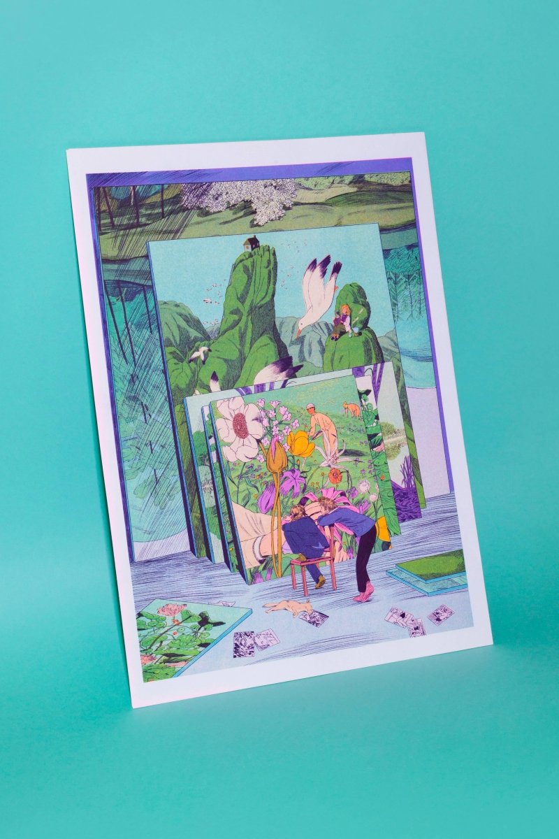 Affiche The Painter's Studio 12 x 17po Karlotta Freier Kiblind Atelier - Ex - voto