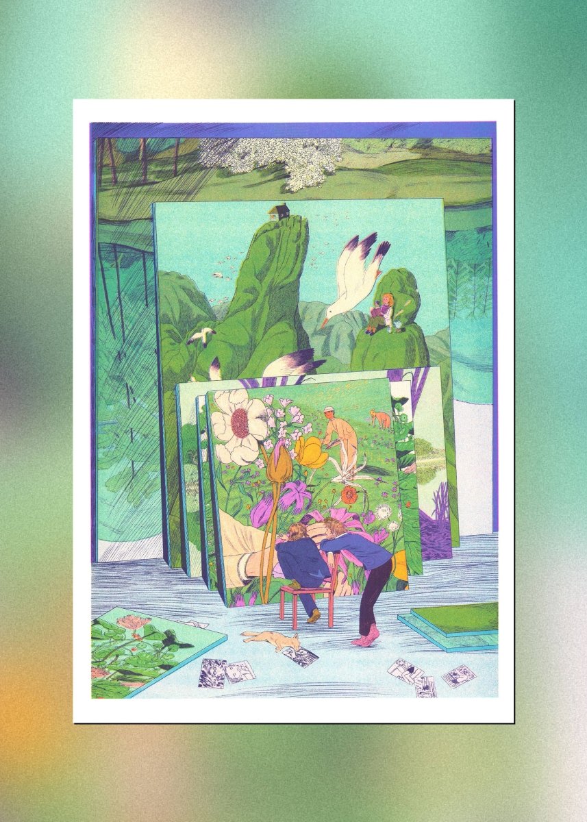 Affiche The Painter's Studio 12 x 17po Karlotta Freier Kiblind Atelier - Ex - voto