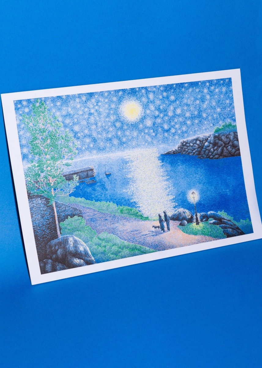 Affiche The Starry Night 12 x 17po Manon Diemer Kiblind Atelier - Ex - voto