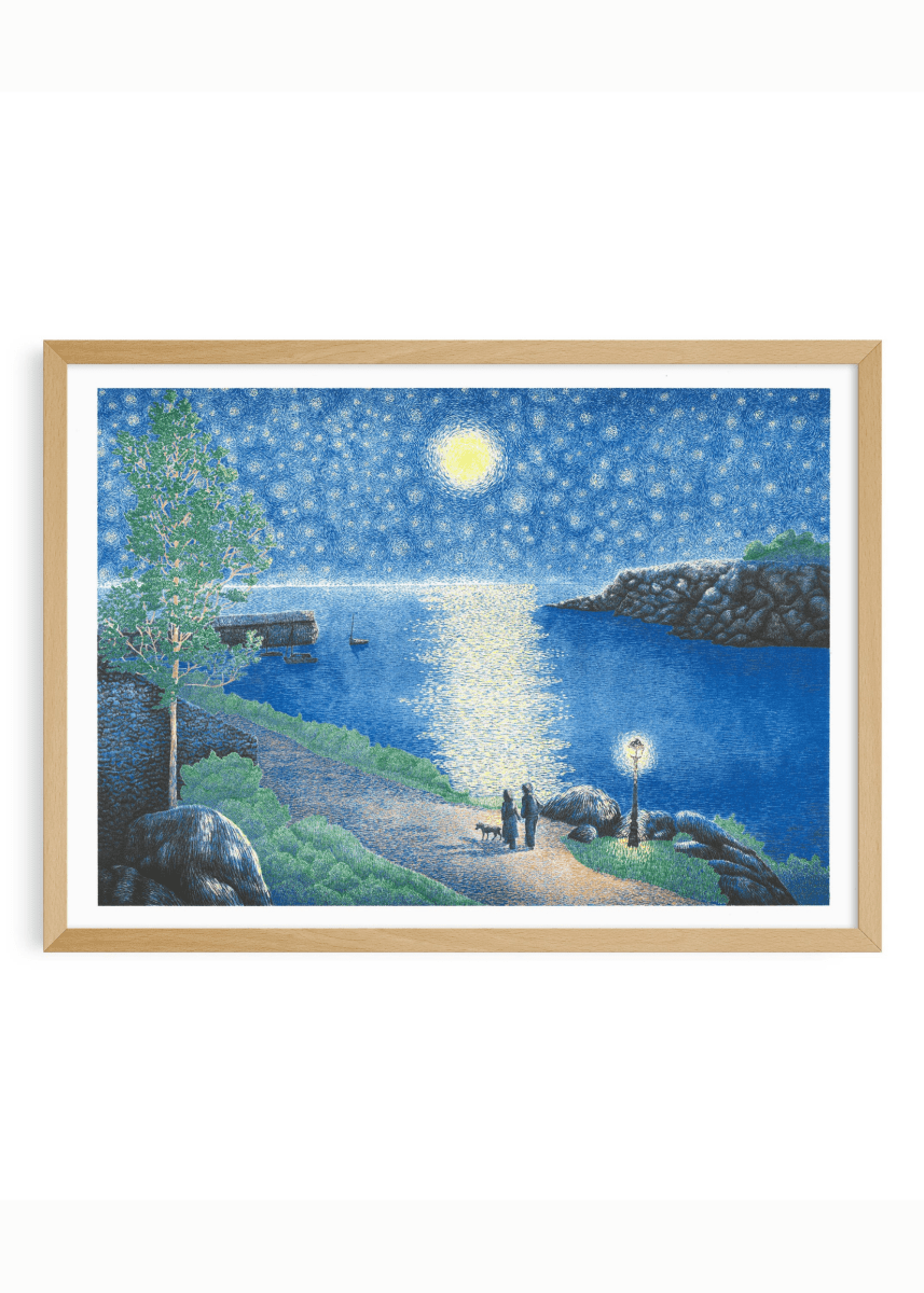 Affiche The Starry Night 12 x 17po Manon Diemer Kiblind Atelier - Ex - voto