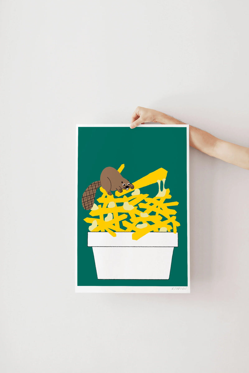 Affiche TOUTE Bouquet Castor et Poutine - Ex - voto