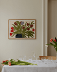 Affiche TPC 30 x 40cm Tulips in a Blue Vase Anine Cecilie Iversen SOLDE - Vente finale - Ex - voto